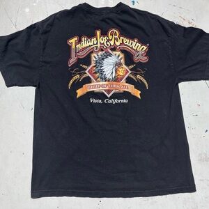 Men's Indian Joe Brewing T-Shirt Black Spell-Out NO SIZE Craft Beer San Diego CA